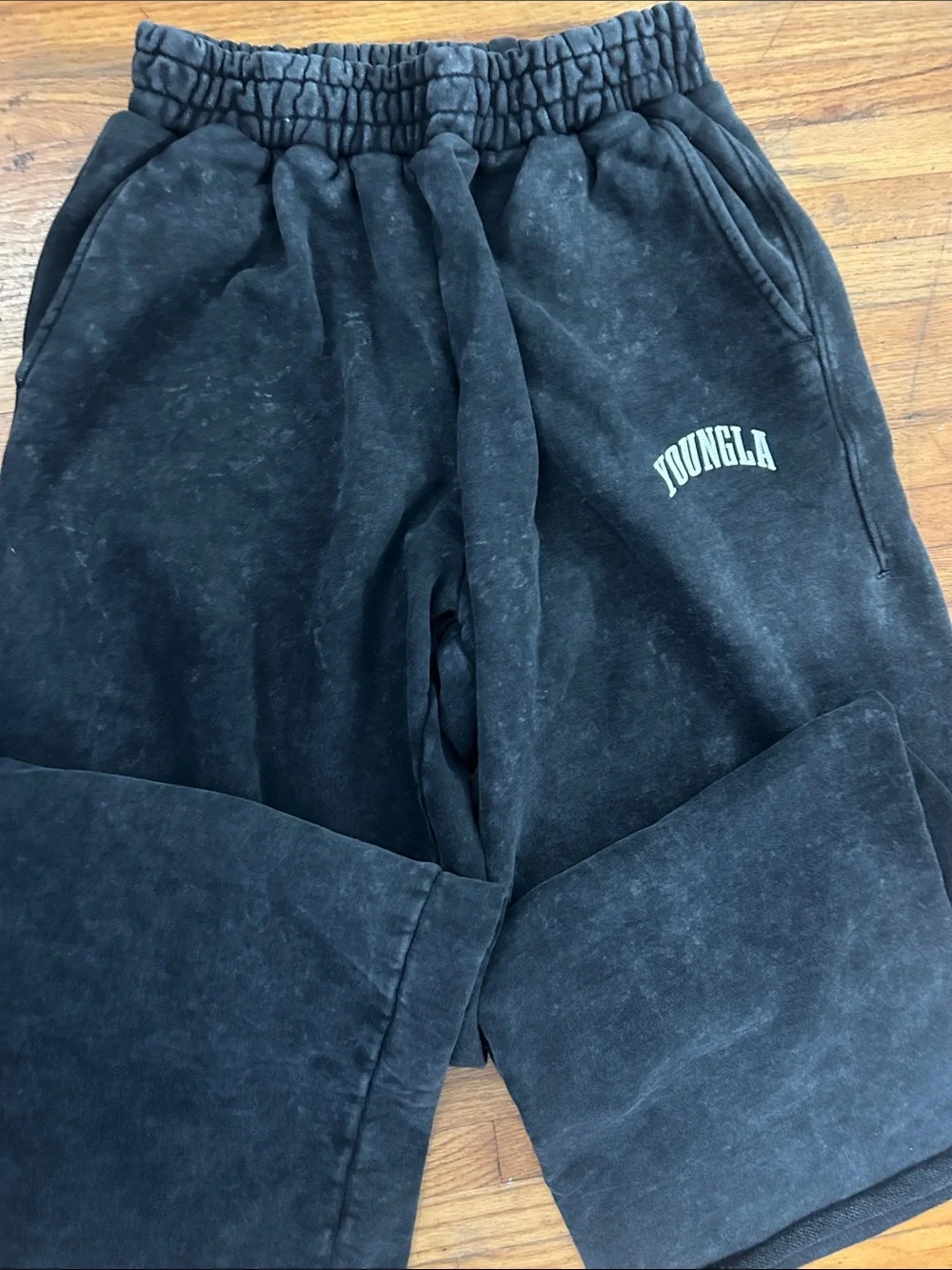 YOUNGLA Men’s Washed sweatpants Gym brand